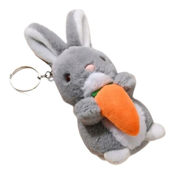 Bunny and Carrot Plush Keychain 🐰🥕 - Picture 2 of 3